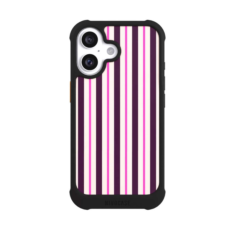 iPhone 16 NIVOmax Streifen Rot Bordeaux