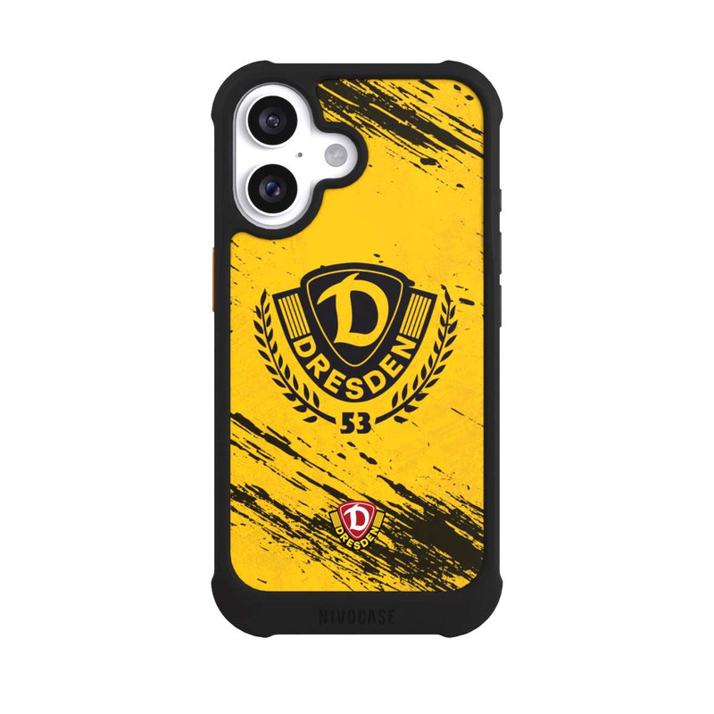 iPhone 16 NIVOmax Dynamo Dresden Gelb Schwarz