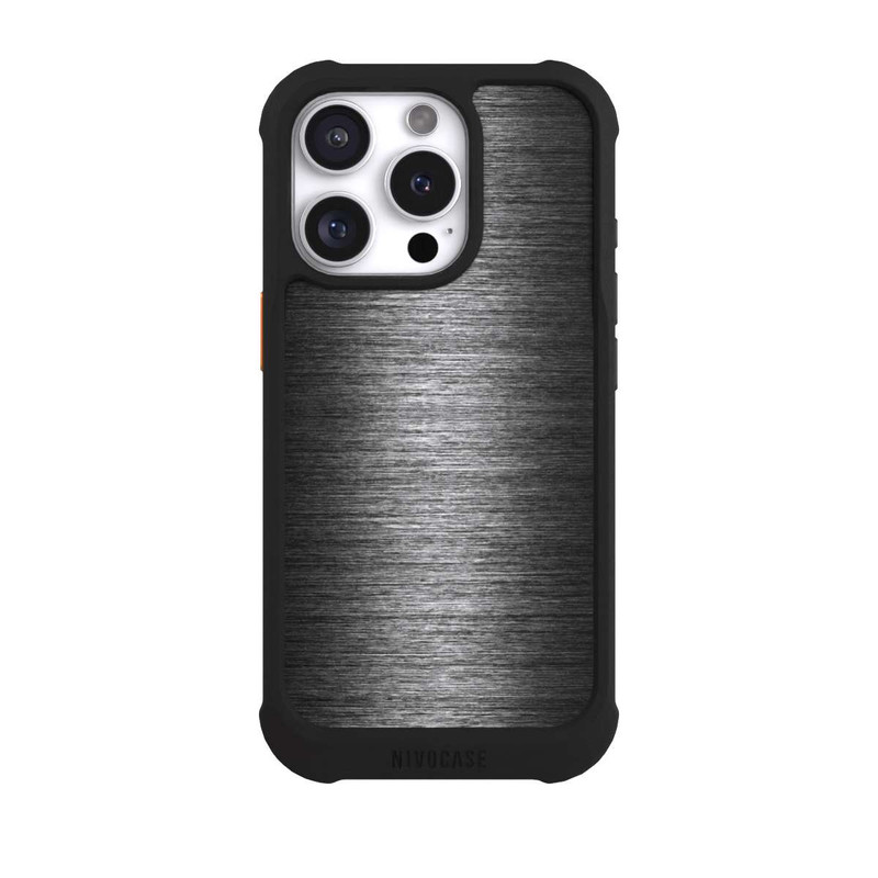 iPhone 16 Pro NIVOmax Aspect Métallique Anthracite
