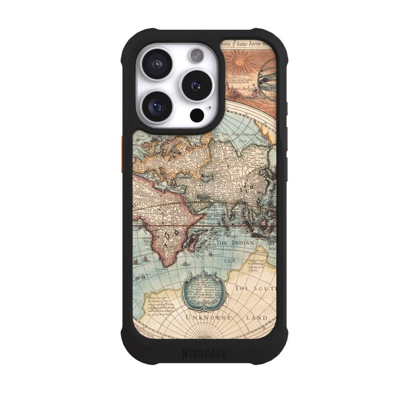 iPhone 16 Pro NIVOmax Vintage Weltkarte