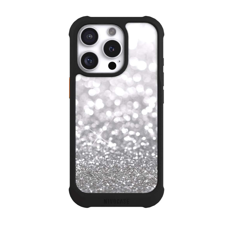 iPhone 16 Pro NIVOmax Silberregen Look