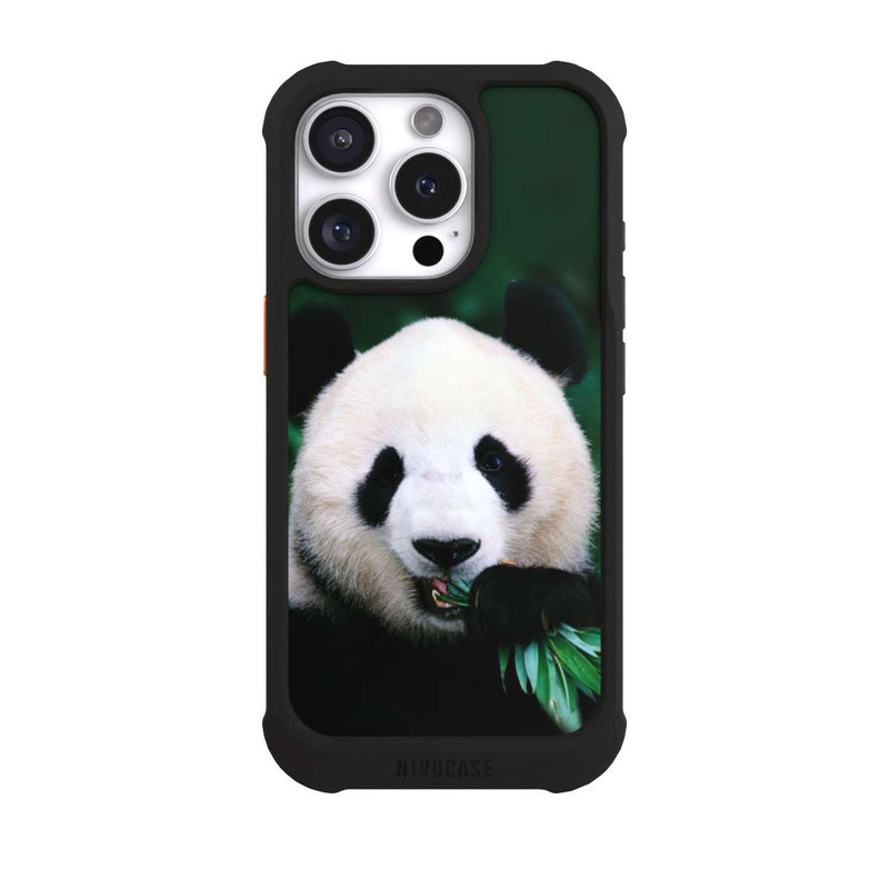 iPhone 16 Pro NIVOmax Panda mit Bambus