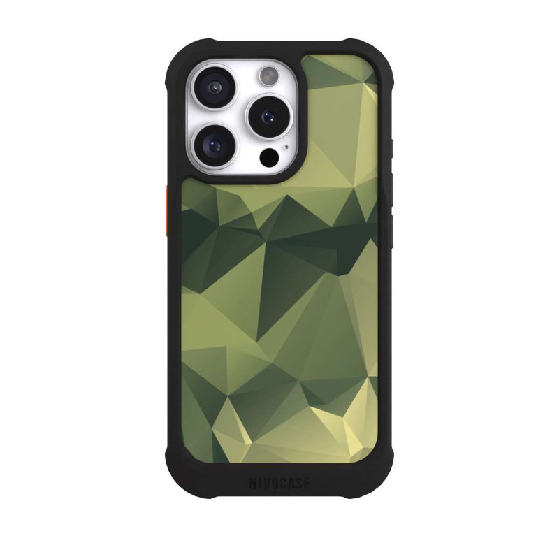 iPhone 16 Pro NIVOmax Polygonales Camouflage