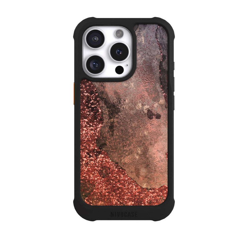 iPhone 16 Pro NIVOmax  Brauner Glitzer Marmorlook
