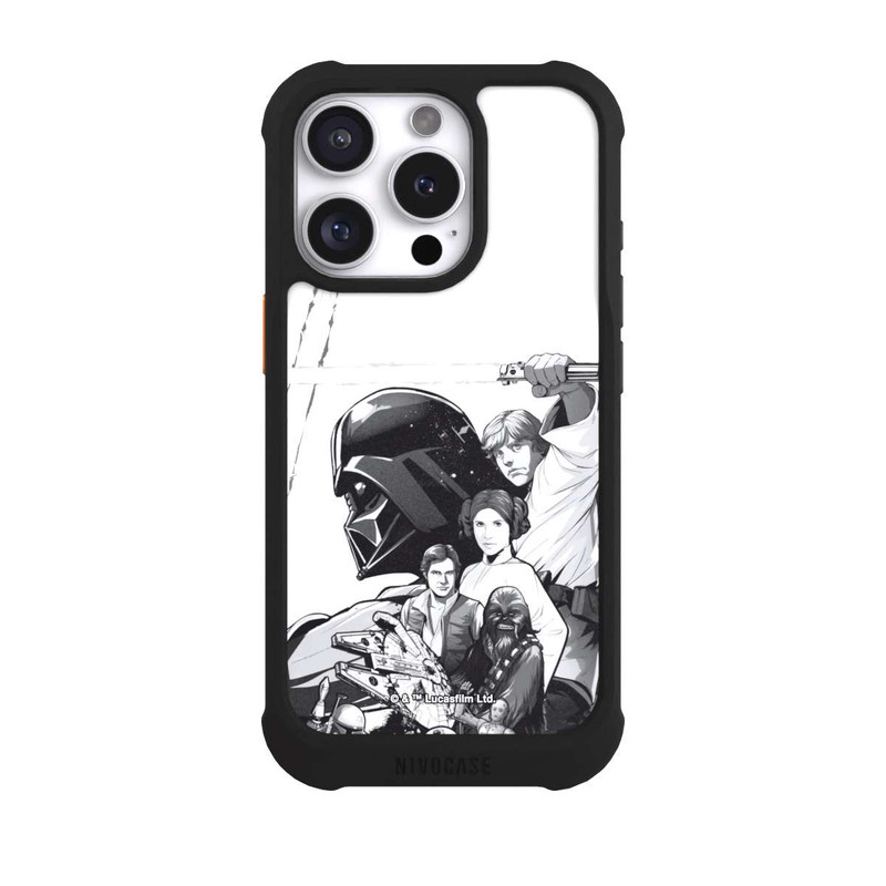 iPhone 16 Pro NIVOmax Star Wars Characters - Black and White