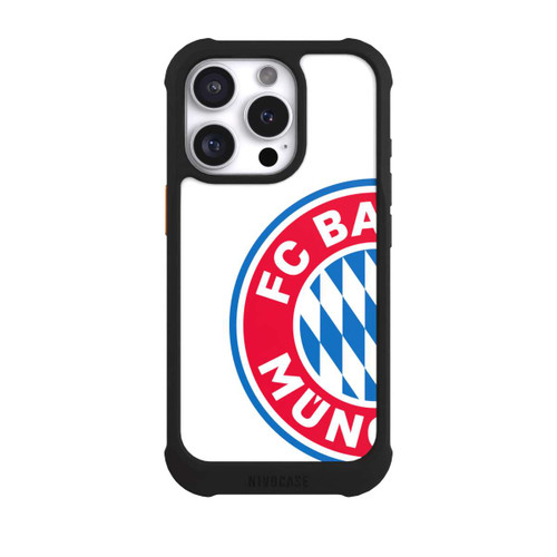 Apple iPhone 16 Pro NIVOmax Großes FCB Logo Weiß