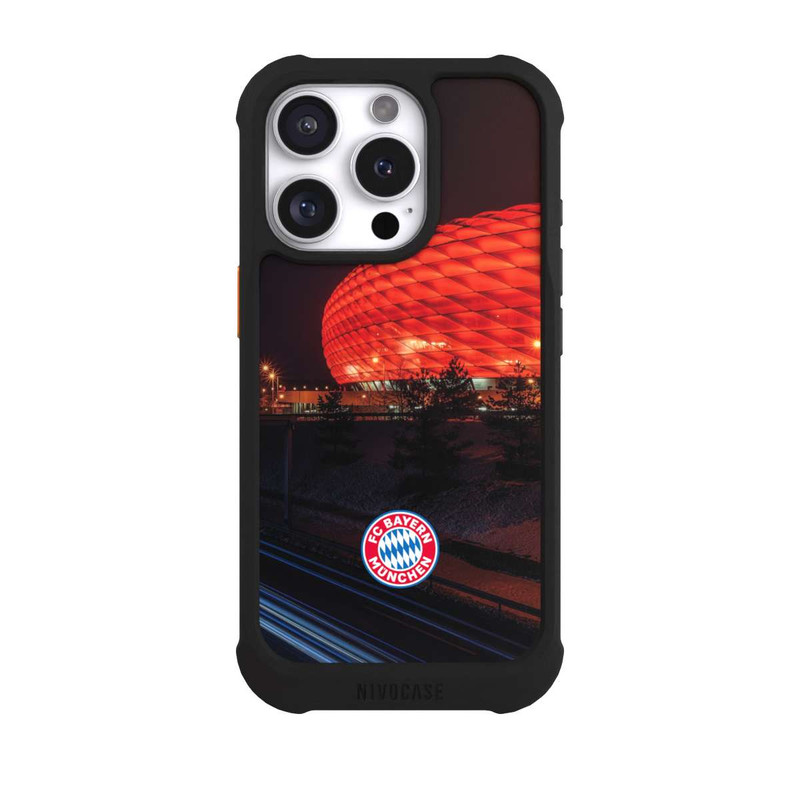 iPhone 16 Pro NIVOmax Allianz Arena bei Nacht FCB