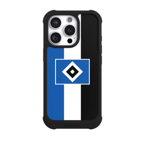 Apple iPhone 16 Pro NIVOmax HSV Streifen - Blau-Weiß-Schwarz