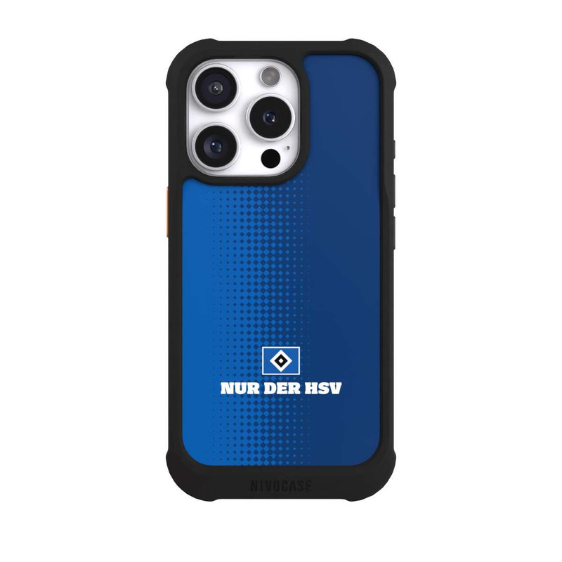 iPhone 16 Pro NIVOmax Nur der HSV - Rautenraster Blau