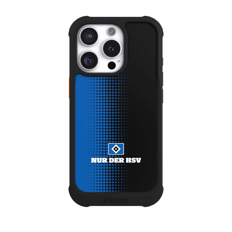 iPhone 16 Pro NIVOmax Nur der HSV - Rautenraster Schwarz