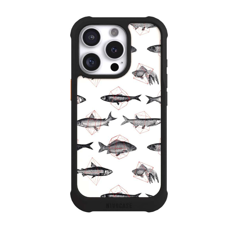 iPhone 16 Pro NIVOmax Fische in Geometrie