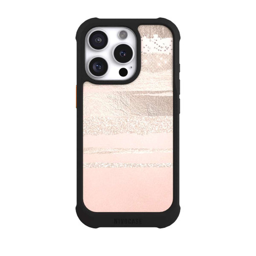 Apple iPhone 16 Pro NIVOmax Glitzerschichten (Rosé/Silver) Glitterlook