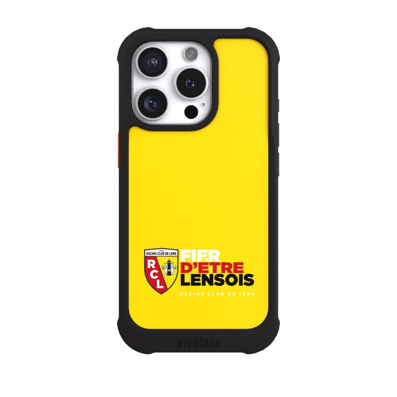 iPhone 16 Pro NIVOmax Fond Logo RCL Jaune