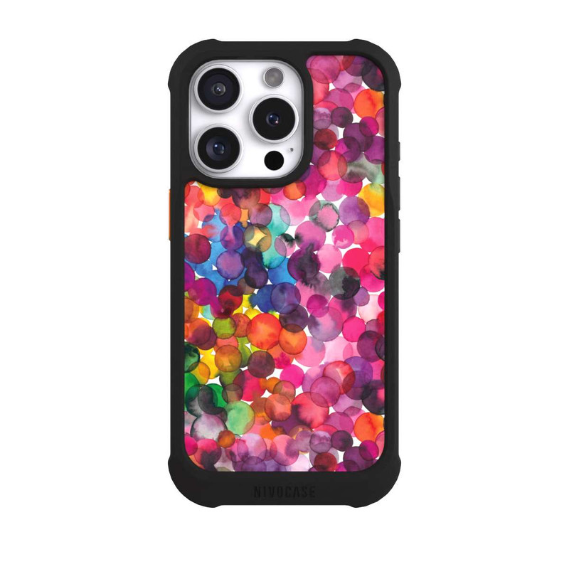 iPhone 16 Pro NIVOmax Überlappende Aquarellpunkte