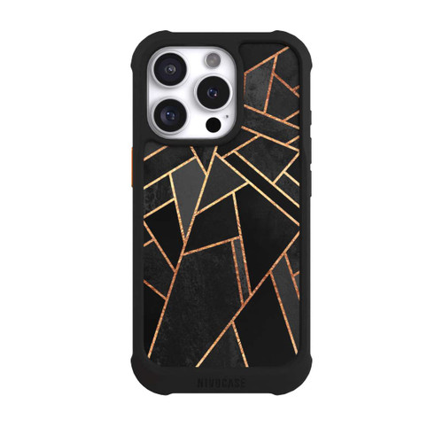 Apple iPhone 16 Pro NIVOmax Schwarze Nacht Gold Druck