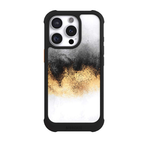 Apple iPhone 16 Pro NIVOmax Grauer Himmelstaub Golddruck