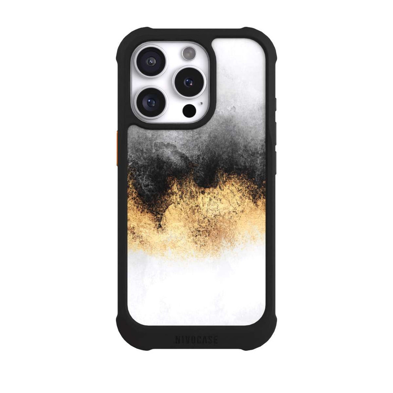 iPhone 16 Pro NIVOmax Gris Ciel Poussière Or Imprimé