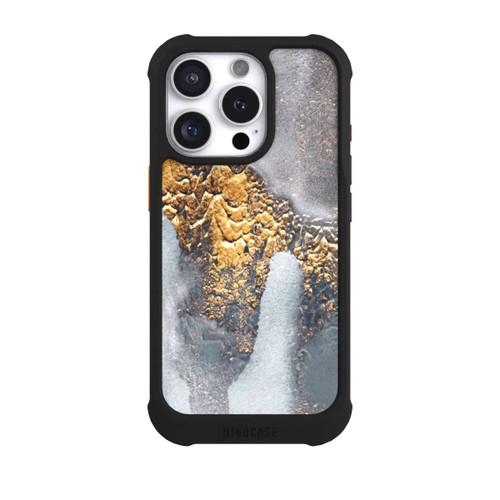 Apple iPhone 16 Pro NIVOmax Beton-Gold-Glitzerlook