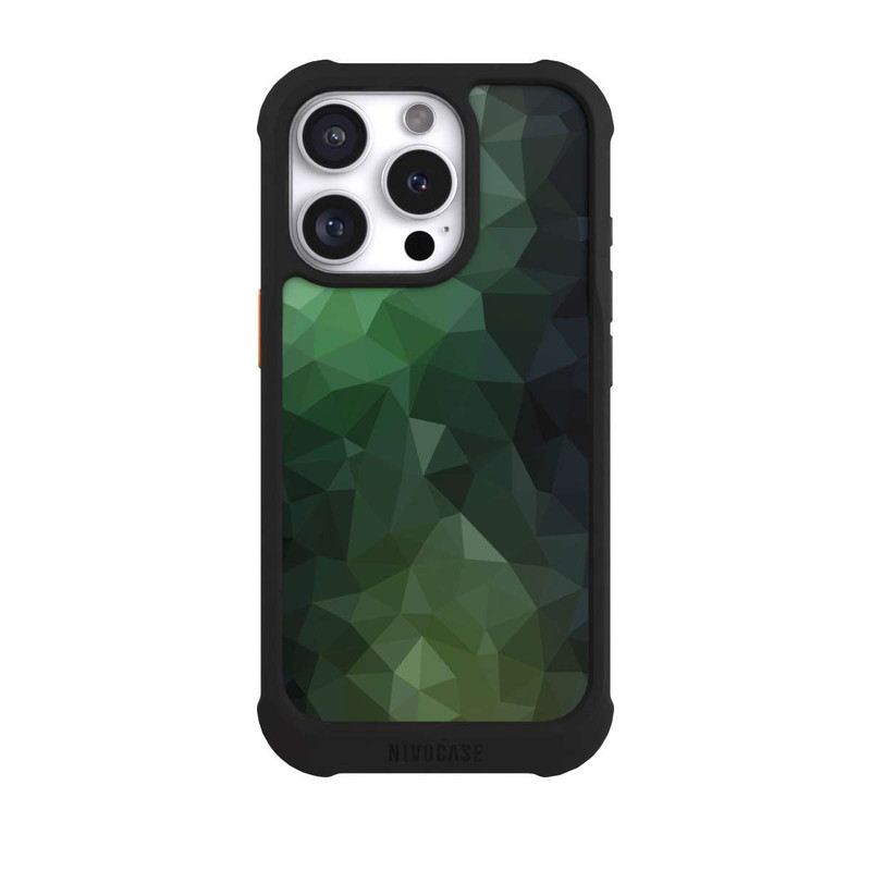 iPhone 16 Pro NIVOmax Polygonal Mosaic Green