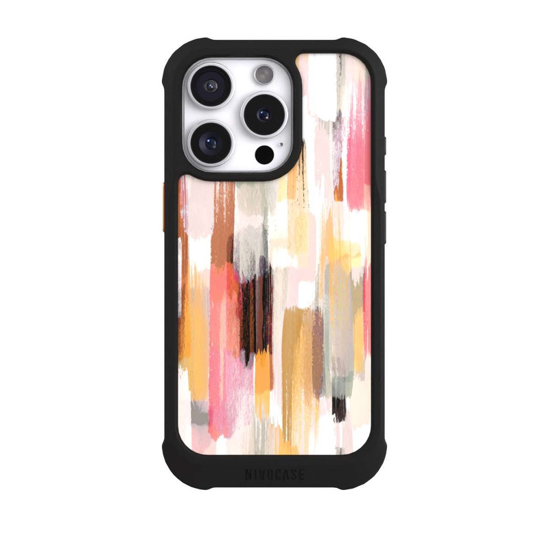 iPhone 16 Pro NIVOmax Abstrakte Pinselstriche Herbsttöne