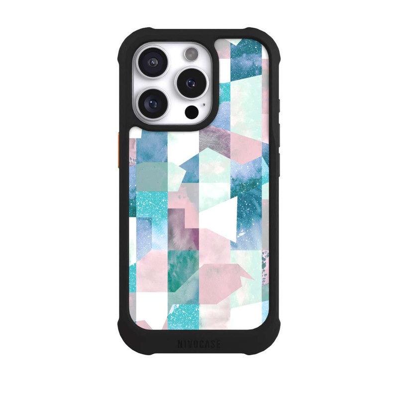 iPhone 16 Pro NIVOmax Collage Textur Pastell