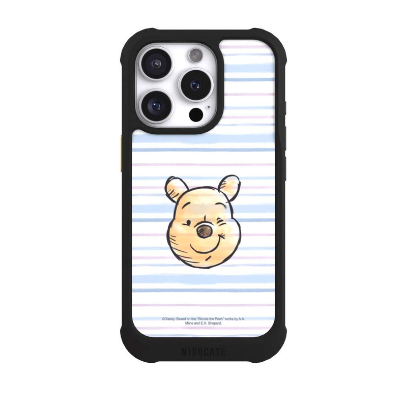 iPhone 16 Pro NIVOmax Winnie Puuh auf Streifen