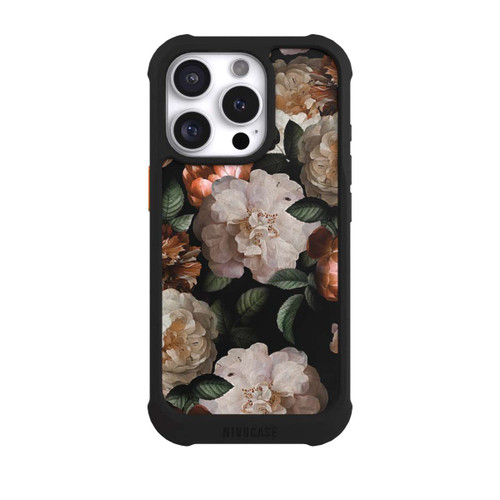 Apple iPhone 16 Pro NIVOmax Tapete mit Kupferrosen