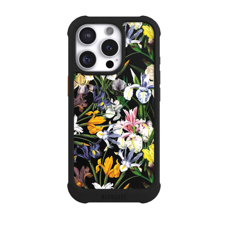 iPhone 16 Pro NIVOmax Dunkle Wildblumentapete