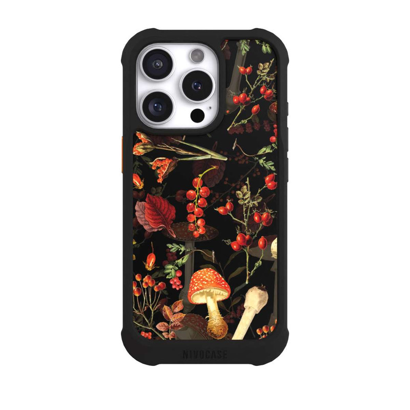 iPhone 16 Pro NIVOmax Pilzmuster Schwarz