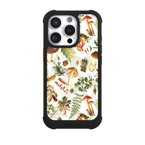 Apple iPhone 16 Pro NIVOmax Pilzmuster Weiß