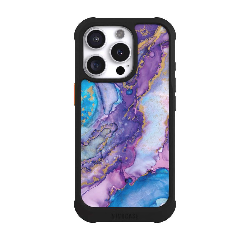 iPhone 16 Pro NIVOmax Strudel lila und blau