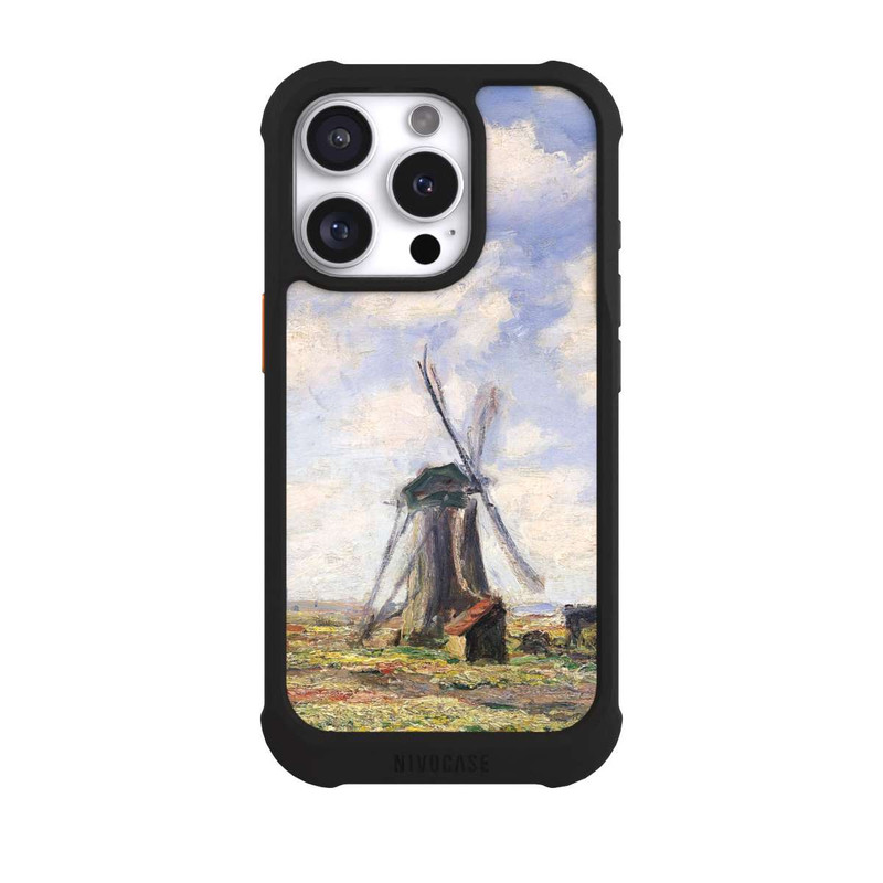 iPhone 16 Pro NIVOmax Tulpenfelder mit der Rijnsburger Windmühle von Claude Monet