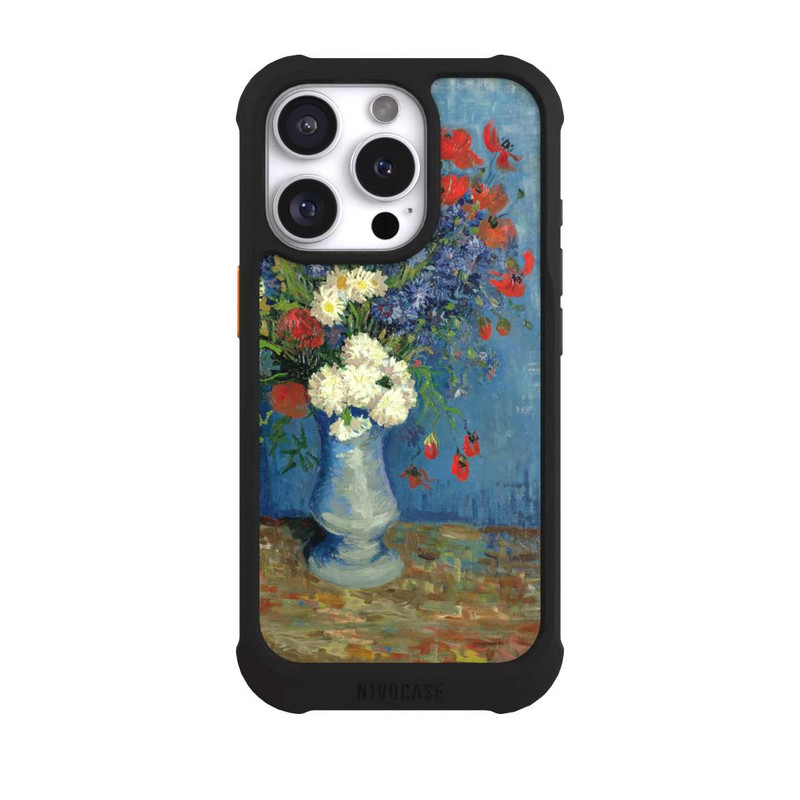 iPhone 16 Pro NIVOmax Vase avec Bleuets et Coquelicots - Vicent Van Gogh