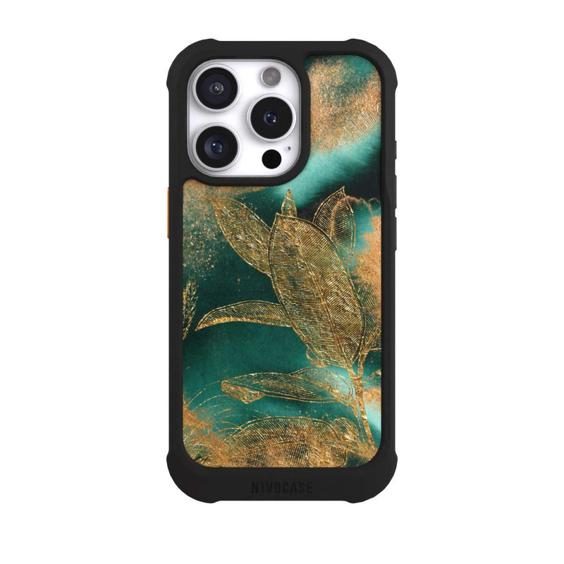 iPhone 16 Pro NIVOmax Gold und Grün Natur
