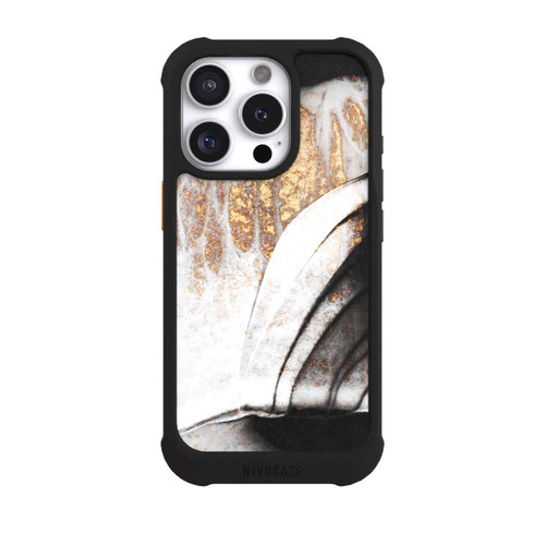 Apple iPhone 16 Pro NIVOmax Schwarze und goldene Adern