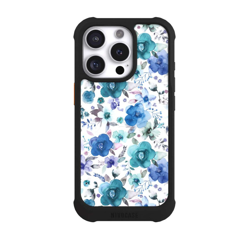 iPhone 16 Pro NIVOmax Winterblumensträuße Blau