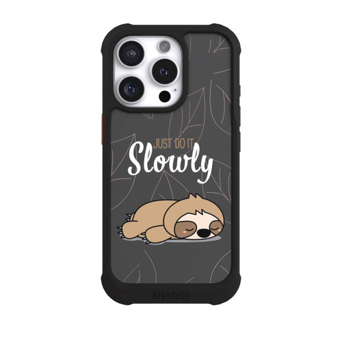 Apple iPhone 16 Pro NIVOmax Just Do It Slowly Sloth Grey