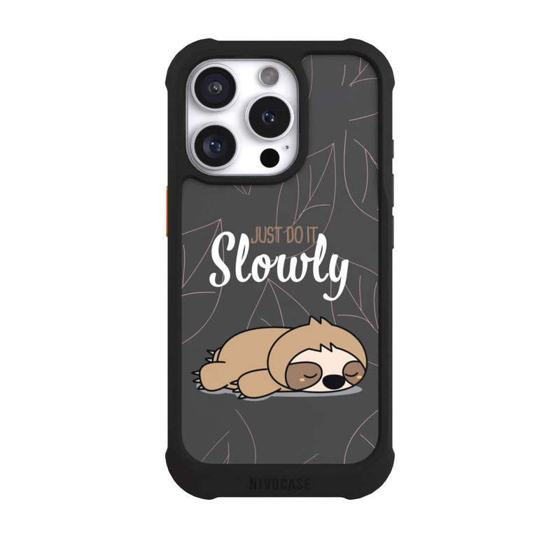 iPhone 16 Pro NIVOmax Just Do It Slowly Sloth Grey