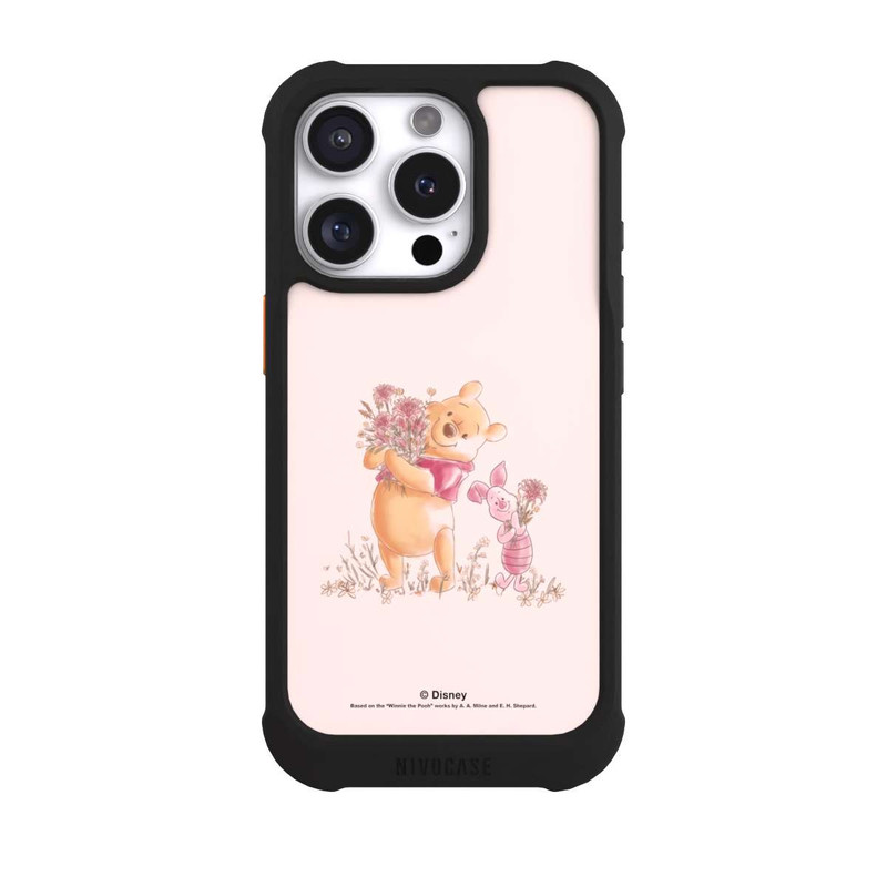 iPhone 16 Pro NIVOmax Winnie Puuh and Ferkel Blumen