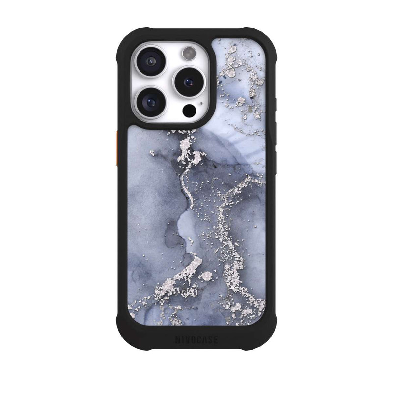 iPhone 16 Pro NIVOmax Encre Bleu Argent