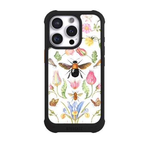 Apple iPhone 16 Pro NIVOmax Wildblumen mit Biene weiß