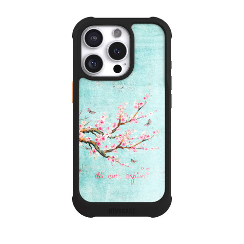 Apple iPhone 16 Pro NIVOmax Kirschblütenbaummuster Blau
