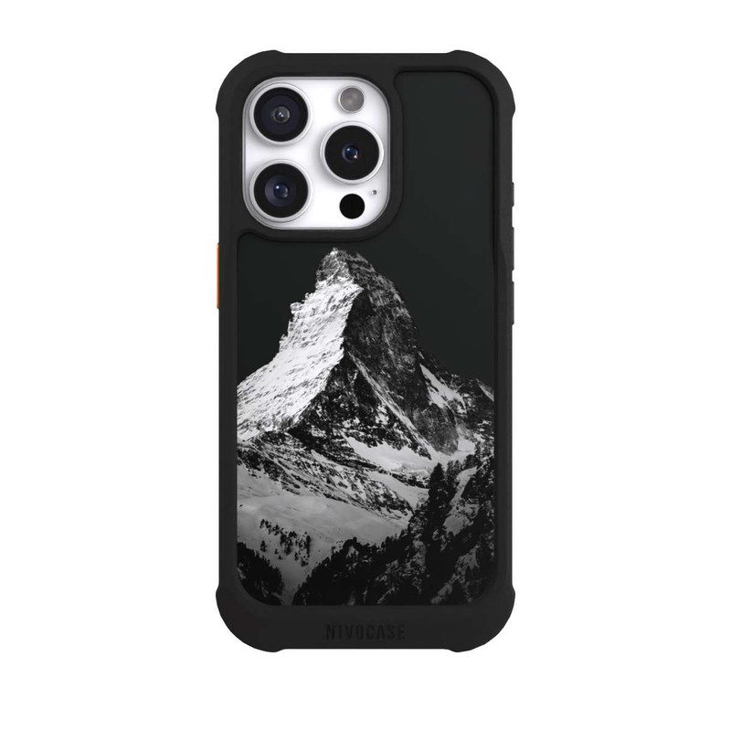 iPhone 16 Pro NIVOmax Snow Capped Mountains grey