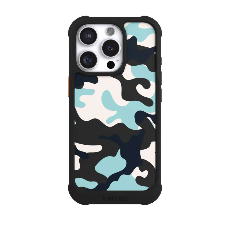 iPhone 16 Pro NIVOmax Blaues Camouflage
