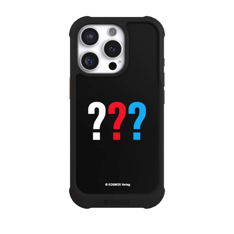iPhone 16 Pro NIVOmax Drei Fragezeichen Logo