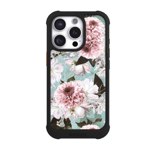 Apple iPhone 16 Pro NIVOmax Flower Wallpaper Baroque Blue