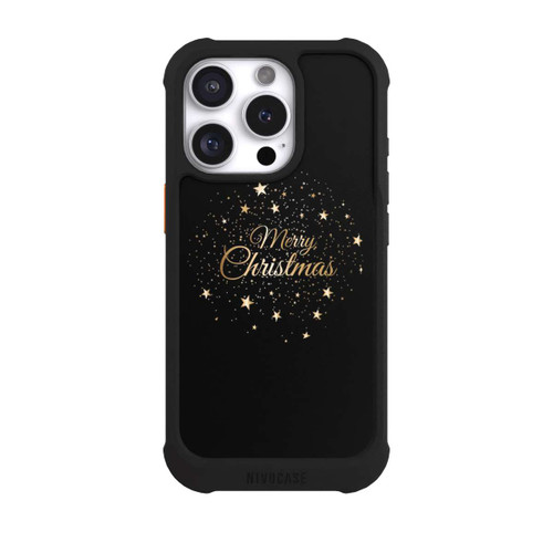 Apple iPhone 16 Pro NIVOmax Merry Christmas Gold Stars