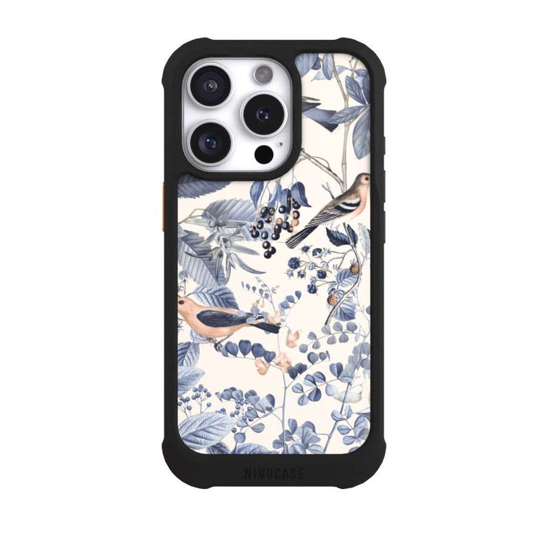 iPhone 16 Pro NIVOmax Oiseaux Et Baies en Beige