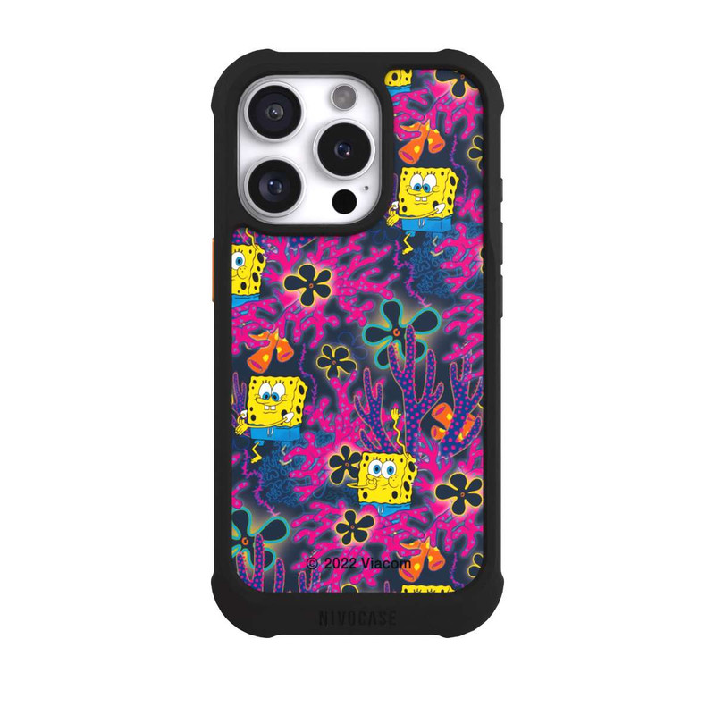 iPhone 16 Pro NIVOmax Spongebob - Coral Muster