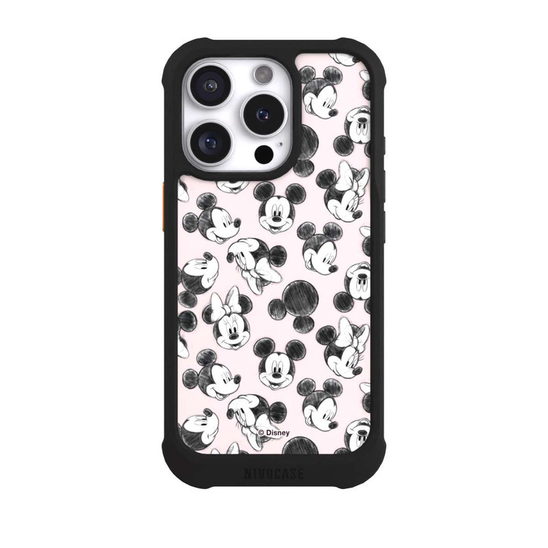 iPhone 16 Pro NIVOmax Minnie & Mickey Viele Gesichter Pink